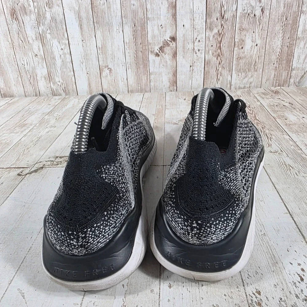 Nike Free RN Flyknit 2018 Womens Black White Running Shoes 942839-001